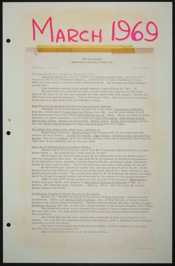 Birmingham Alumnae History Scrapbook, Page 30