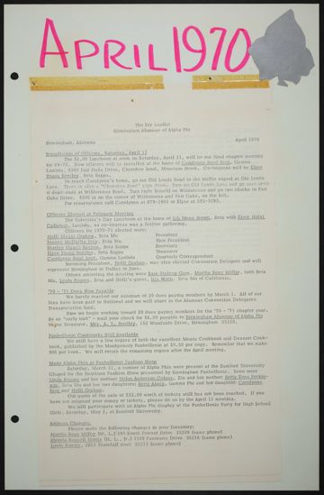 Birmingham Alumnae History Scrapbook, Page 59