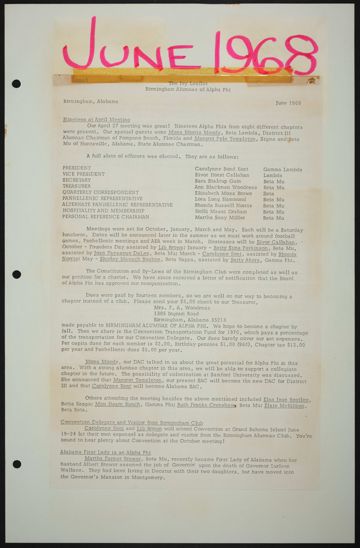 Birmingham Alumnae History Scrapbook, Page 8