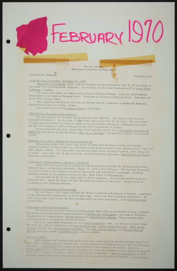 Birmingham Alumnae History Scrapbook, Page 58