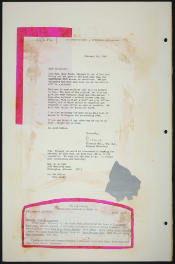 Birmingham Alumnae History Scrapbook, Page 3