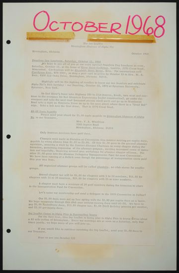 Birmingham Alumnae History Scrapbook, Page 18