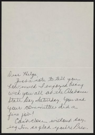 Martha Mast to Helga Visscher Card, May 3, 1983