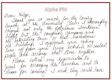 Anne to Helga Visscher Card, c. July 27, 1991