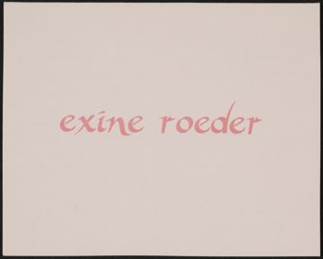 Exine Roeder to Helga Visscher Card