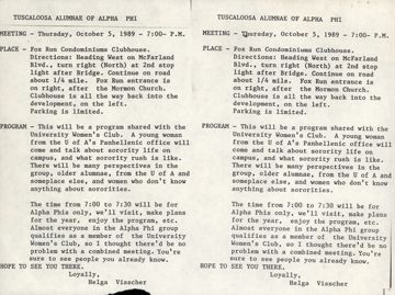 Eljee Bentley to Helga Visscher Letter, April 15, 1991