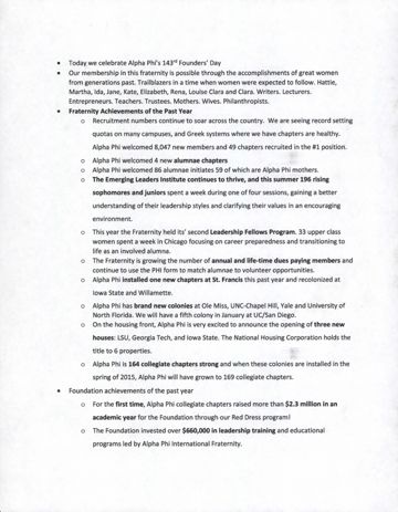Founders' Day Speech Notes