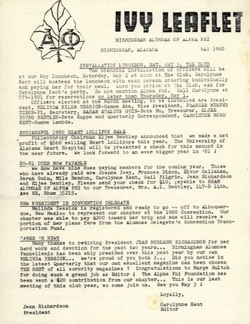 Ivy Leaflet, May 1980