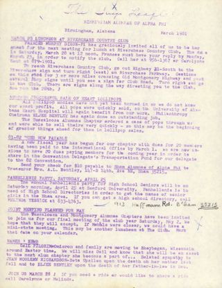 The Ivy Leaflet, March 1981
