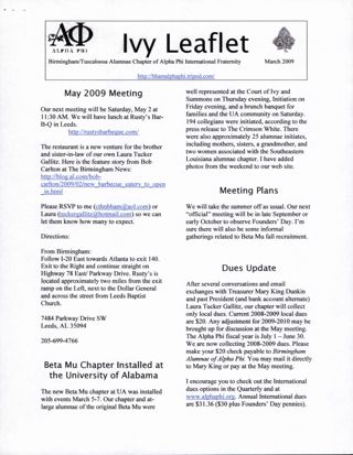 The Ivy Leaflet, March 2009