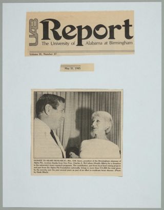 Donate to Heart Research Newspaper Clipping, May 31, 1985