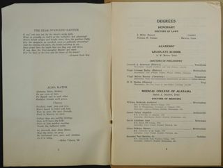 University of Alabama One Hundred Twenty-Third Annual Commencement Program, May 30, 1954