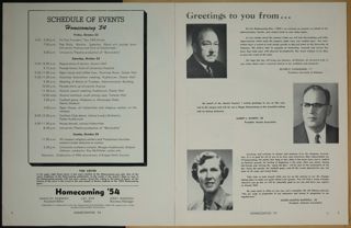 University of Alabama Homecoming '54 Program