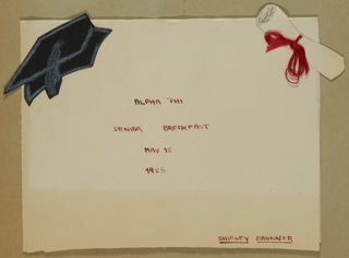 Alpha Phi Senior Breakfast Menu, May 15, 1955