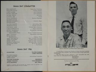 Bama Day '56 Program