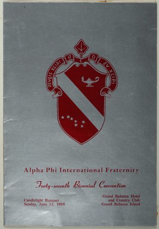 Forty-Seventh Biennial Convention Candlelight Banquet Program, June 23, 1968