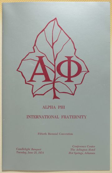 Fiftieth Biennial Convention Candlelight Banquet Program, June 25, 1974