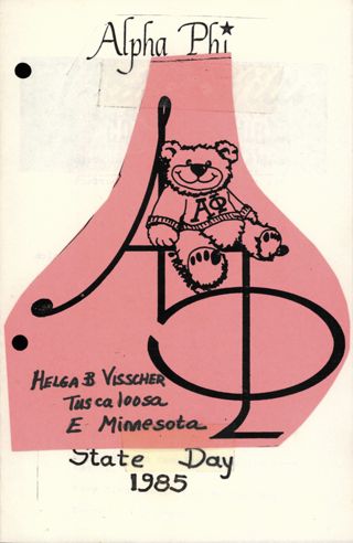 Alpha Phi State Day Program, April 13, 1985