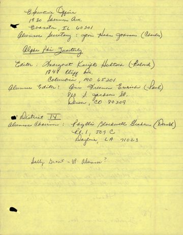 Fraternity Officers List