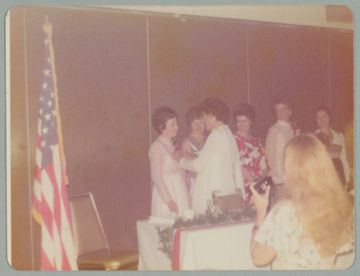 Six Unidentified Alpha Phis at Convention Award Ceremony Photograph, c. 1974