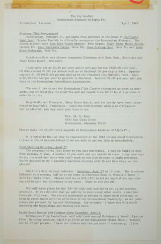 The Ivy Leaflet, April 1968