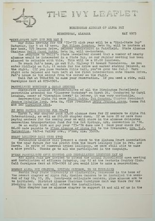 The Ivy Leaflet, May 1973