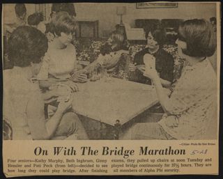 On With the Bridge Marathon Newspaper Clipping, May 28, 1968