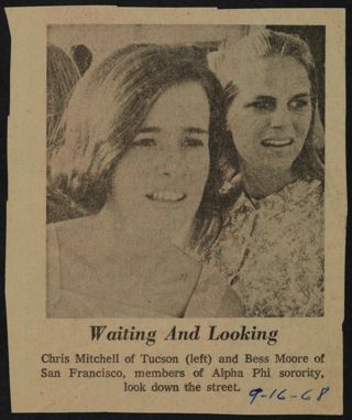 Waiting and Looking Newspaper Clipping, September 16, 1968