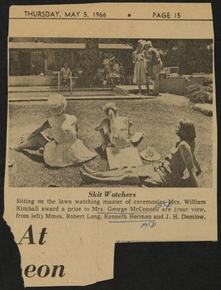 Skit Watchers Newspaper Clipping, May 5, 1966