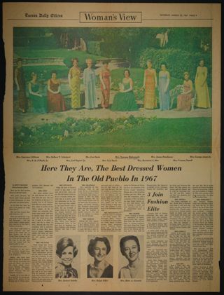 Here They Are, The Best Dressed Women in the Old Pueblo in 1967 Newspaper Clipping, March 25, 1967