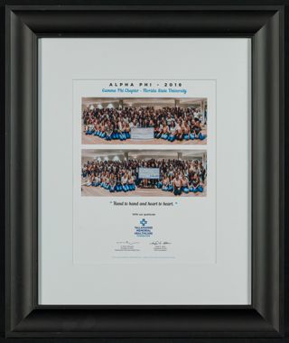 Gamma Phi Chapter With Tallahassee Memorial Foundation Checks Framed Photographs, 2018