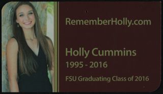 Holly Cummins Memorial Website Card, c. 2016