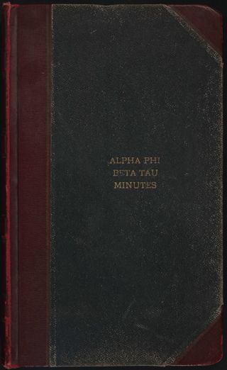 Alpha Phi Beta Tau Minutes, June 2, 1947-March 17, 1952