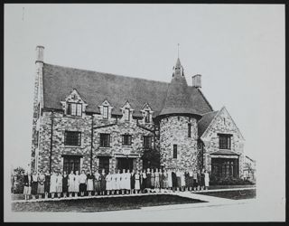 Beta Gamma Chapter in Front of 13th Street Chapter House Photograph, 1931