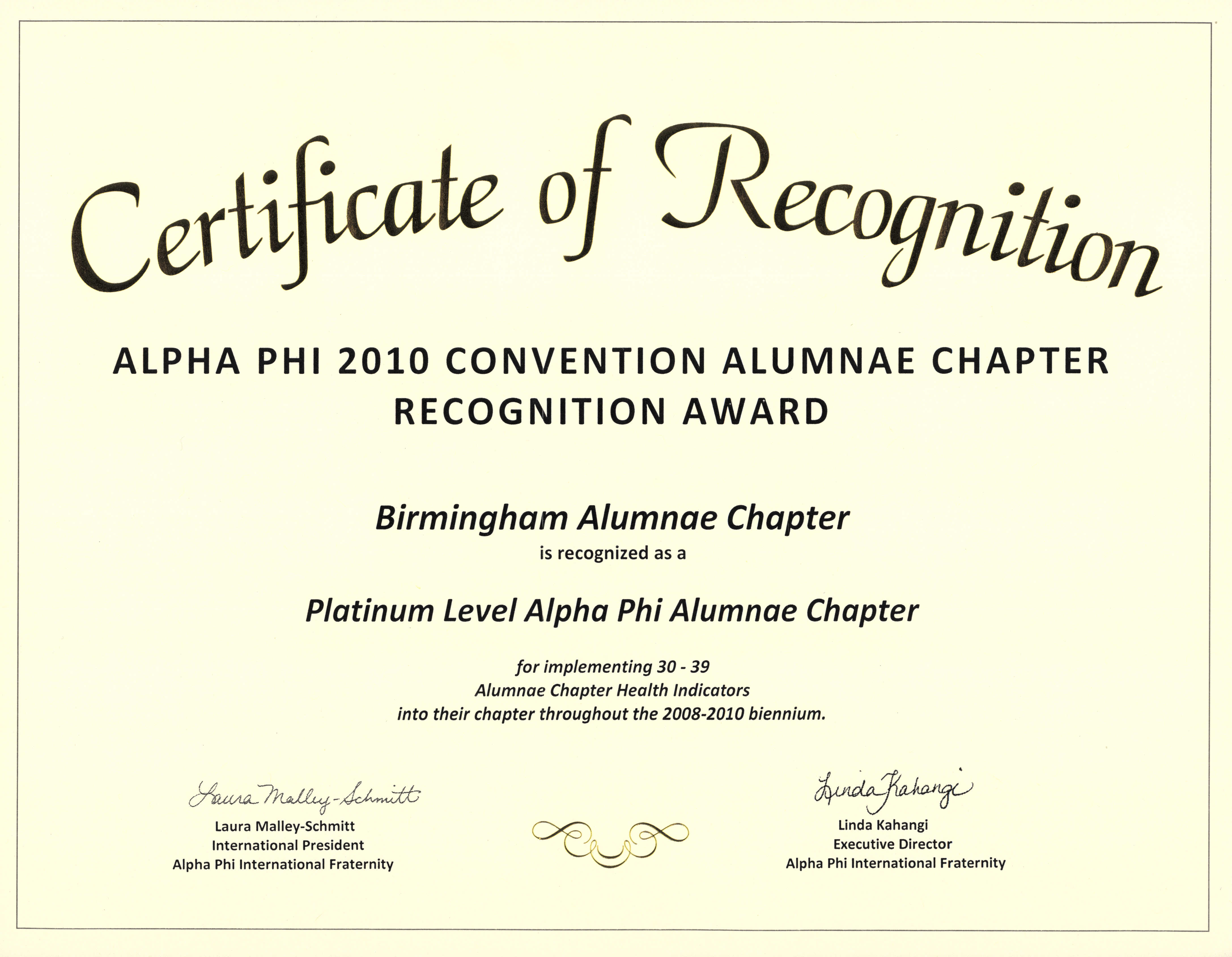 Birmingham Alumnae Chapter Recognized as Platinum Level