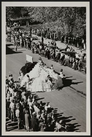 Beta Gamma Chapter Homecoming Parade Float Photograph, October 26, 1946