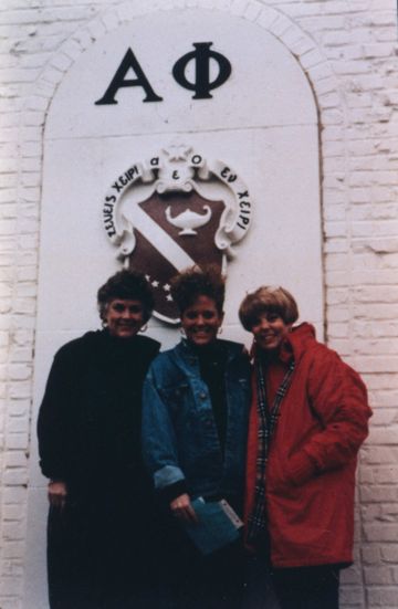 Three Unidentified Alpha Phis at Nu Chapter House Slide