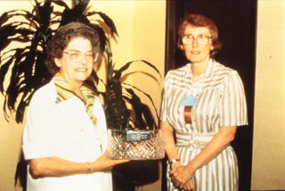 Betty Mullins Jones and Marge Hultsch at Convention Slide