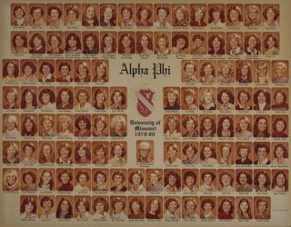 Omicron Chapter Composite Photograph, 1979-1980