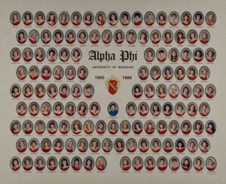 Omicron Chapter Composite Photograph, 1985-1986