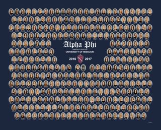 Omicron Chapter Composite Photograph, 2016-2017