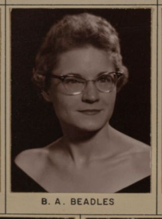 Omicron Chapter Composite Detail, Mrs. B.A. Beadles, 1958