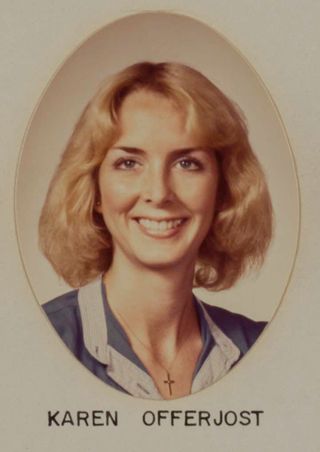 Omicron Chapter Composite Detail, Karen Offerjost, 1981-1982