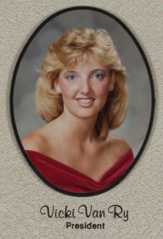 Omicron Chapter Composite Detail, Vicki Van Ry, 1985-1986