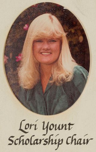 Epsilon Chi Chapter Composite Detail, Lori Yount, 1981-1982