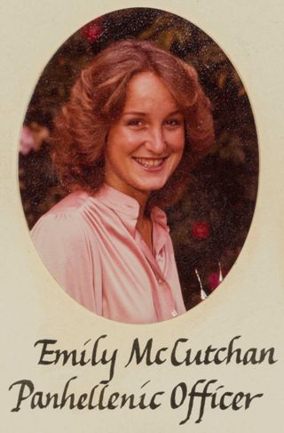 Epsilon Chi Chapter Composite Detail, Emily McCutchan, 1981-1982