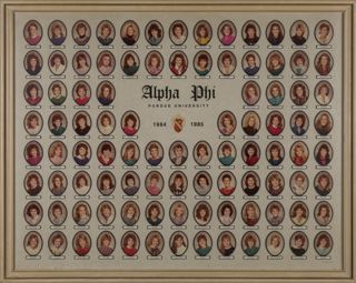 Delta Mu Chapter Composite Photograph, 1984-1985