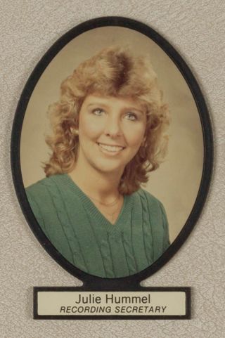 Delta Mu Chapter Composite Detail, Julie Hummel, 1983-1984