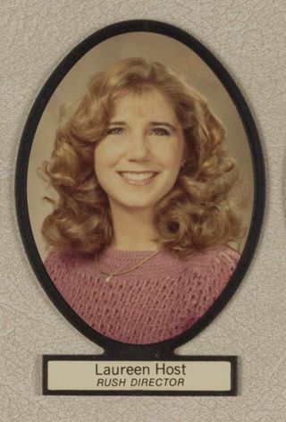 Delta Mu Chapter Composite Detail, Laureen Host, 1983-1984