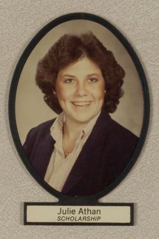 Delta Mu Chapter Composite Detail, Julie Athan, 1983-1984